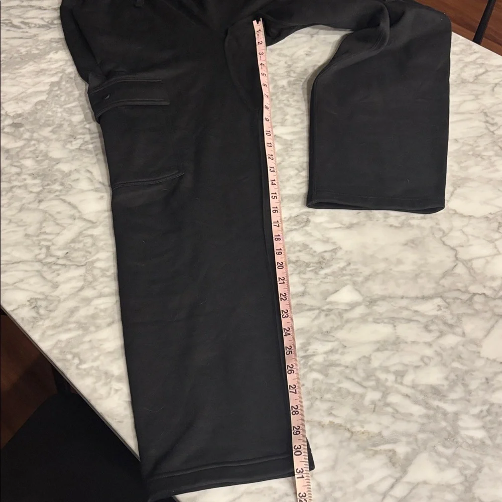Adidas black “all season” cargo pants open hem